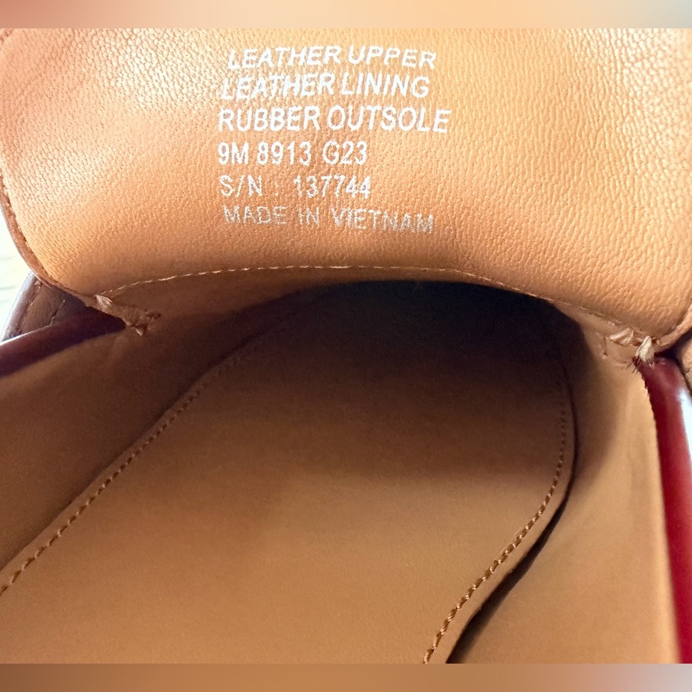 NWT Tory Burch Mini Everly Chunky Loafers Logo Burgundy, 9 - Picture 7 of 12